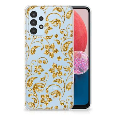 Samsung Galaxy A13 4G | TPU Case | Gouden Bloemen