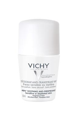 Vichy Deodorant Gevoelige of Geëpileerde Huid Roller 48u 50ml