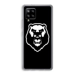 Angry Bear (black): Samsung Galaxy A42 5G Transparant Hoesje