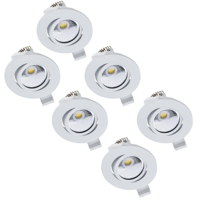 6 PACK - LED&apos;s Light PRO Inbouwspot 68 mm - Indoor & Outdoor - 3 lichtkleuren - Dimbaar licht - Wit