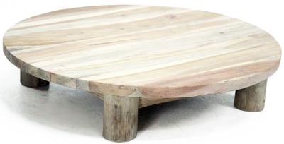 Plateau teak naturel d30h8 cm - Van der leeden