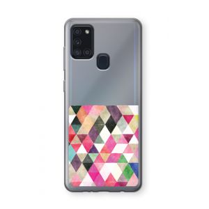 Gekleurde driehoekjes: Samsung Galaxy A21s Transparant Hoesje