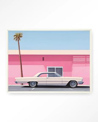 Urban Cotton Wandkleed 'Hammer' 80 x 110cm in Floating Frame - off white