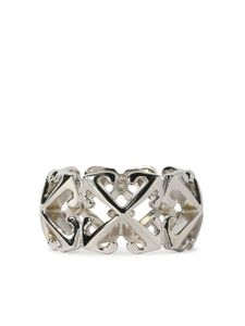 Off-White Multi Arrow logo-embellished ring - Argent