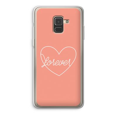 Forever heart: Samsung Galaxy A8 (2018) Transparant Hoesje