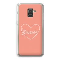 Forever heart: Samsung Galaxy A8 (2018) Transparant Hoesje