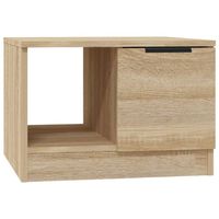 The Living Store Salontafel Sonoma Eiken - 50 x 50 x 36 cm - Opbergruimte - Displayfunctie - thumbnail