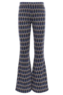 Interlock pattern flare pants