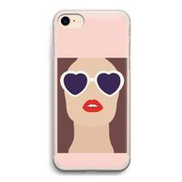 Red lips: iPhone 7 Transparant Hoesje