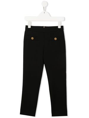 Balmain Kids pantalon droit à fermeture zippée - Noir