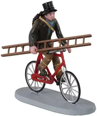 Lemax travelling chimney sweep kerstdorp figuur type 3 Caddington Village 2021