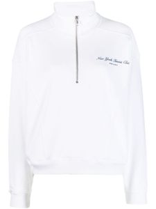 Sporty & Rich logo-print cotton sweatshirt - Blanc