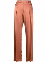 Brunello Cucinelli pantalon droit à taille haute - Orange