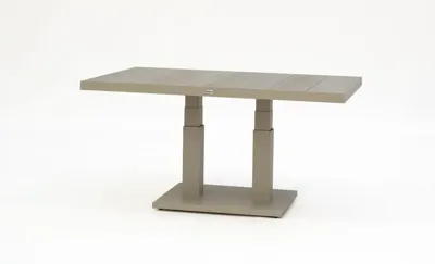 Trestino verstelbare lounge tuintafel codell pop-up 140x85x72cm latte