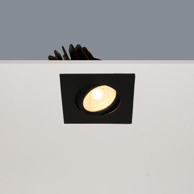 Inbouwspot Artdelight Venice 1 Lichts Small Vierkant LED 2700K Dimbaar Zwart