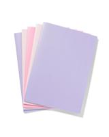 HEMA Schriften Gelinieerd Lila/roze A4 - 5 Stuks