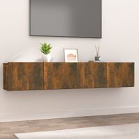 Tv-meubelen 2 st 80x30x30 cm bewerkt hout gerookt eikenkleurig