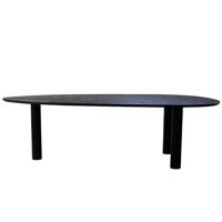 Giga Meubel - Eettafel Zwart Organisch 210cm - Mangohout - Hana