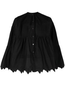 Natasha Zinko blouse à fermeture nouée - Noir