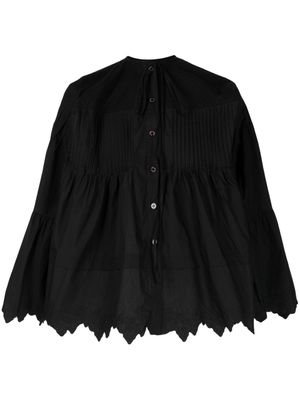 Natasha Zinko blouse à fermeture nouée - Noir