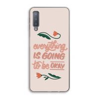 Optimistic flower girl: Samsung Galaxy A7 (2018) Transparant Hoesje