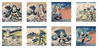 Hatsune Miku x Katsushika Hokusai iXima Sticker A/B/C/D/E/F/G/H