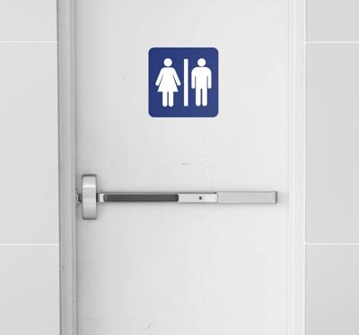 Deursticker WC met Pictogram