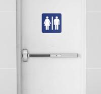 Deursticker WC met Pictogram
