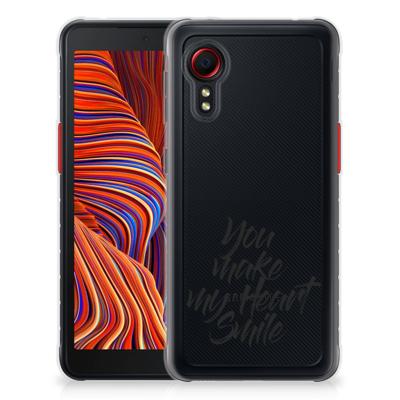 Samsung Galaxy Xcover 5 | Siliconen hoesje | met naam Heart Smile Samsung Galaxy Xcover 5 | Siliconen hoesje | met naam Heart Smile