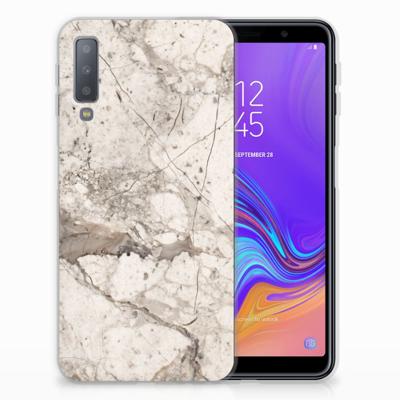 Samsung Galaxy A7 (2018) | TPU | Siliconen hoesje | Marmer Beige