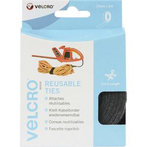 VELCRO® VEL-EC60254 Klittenband kabelbinder Om te bundelen Haak- en lusdeel (l x b) 5000 mm x 30 mm Zwart 5 m