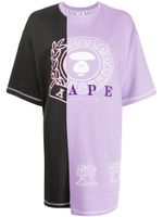 AAPE BY *A BATHING APE® robe à logo imprimé - Violet - thumbnail