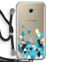 Gekleurde driehoekjes blauw: Samsung Galaxy A5 (2017) Transparant Hoesje met koord