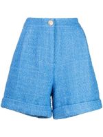 Edward Achour Paris short en tweed à coupe ample - Bleu