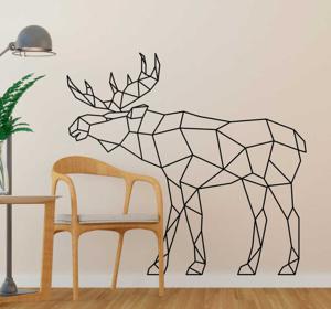 Muursticker wilde dieren Geometrisch eland design