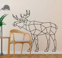 Muursticker wilde dieren Geometrisch eland design - thumbnail