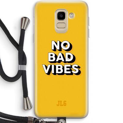 No Bad Vibes: Samsung Galaxy J6 (2018) Transparant Hoesje met koord
