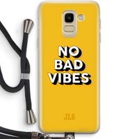 No Bad Vibes: Samsung Galaxy J6 (2018) Transparant Hoesje met koord