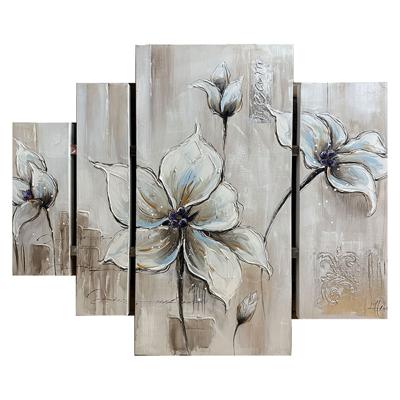 Canvas Schilderij 4 luik bloemen Menzico