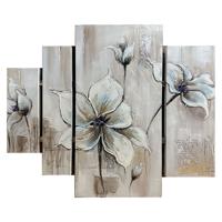 Canvas Schilderij 4 luik bloemen Menzico