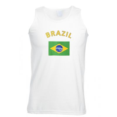 Witte heren tanktop Brazilie