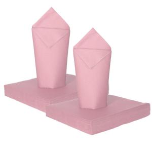 Feest servetten - 32x - lichtroze - 3 laags - 33 x 33 cm