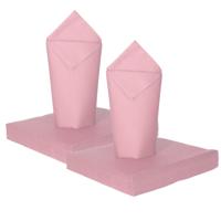 Feest servetten - 32x - lichtroze - 3 laags - 33 x 33 cm