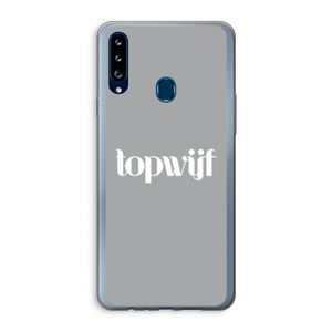 Topwijf Grijs Wit: Samsung Galaxy A20s Transparant Hoesje