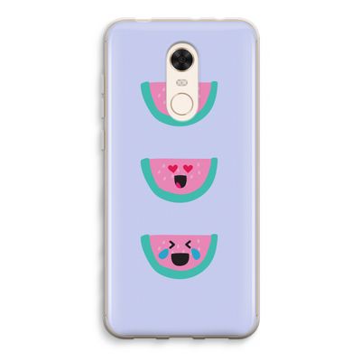 Smiley watermeloen: Xiaomi Redmi 5 Transparant Hoesje