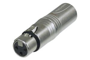 Neutrik NA3F5M tussenstuk voor kabels XLR (5-pin) XLR (3-pin) Grijs