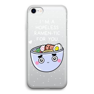 I'm A Hopeless Ramen-Tic For You: iPhone SE 2020 Transparant Hoesje