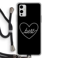 Best heart black: OnePlus 9 Transparant Hoesje met koord