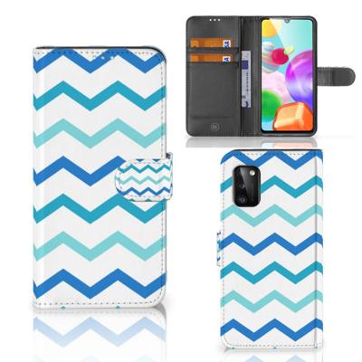 Samsung Galaxy A41 | Telefoon Hoesje | Zigzag Blauw