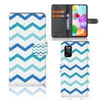 Samsung Galaxy A41 | Telefoon Hoesje | Zigzag Blauw